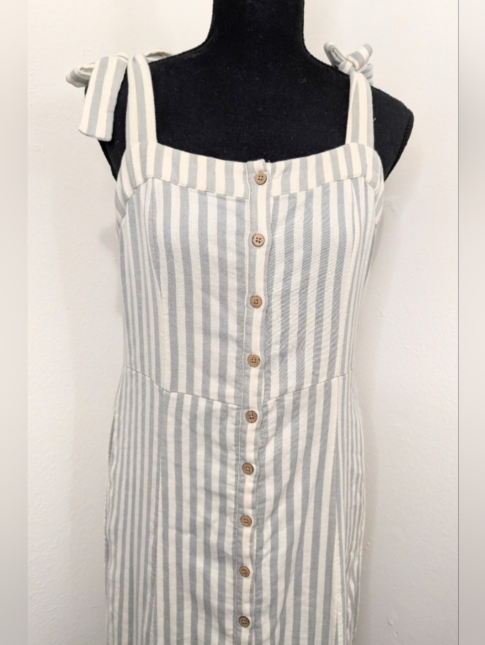 Faherty Nautical Beachy Coastal Neutral Preppy Yacht Neutral Dress M NWOT - Picture 4 of 11
